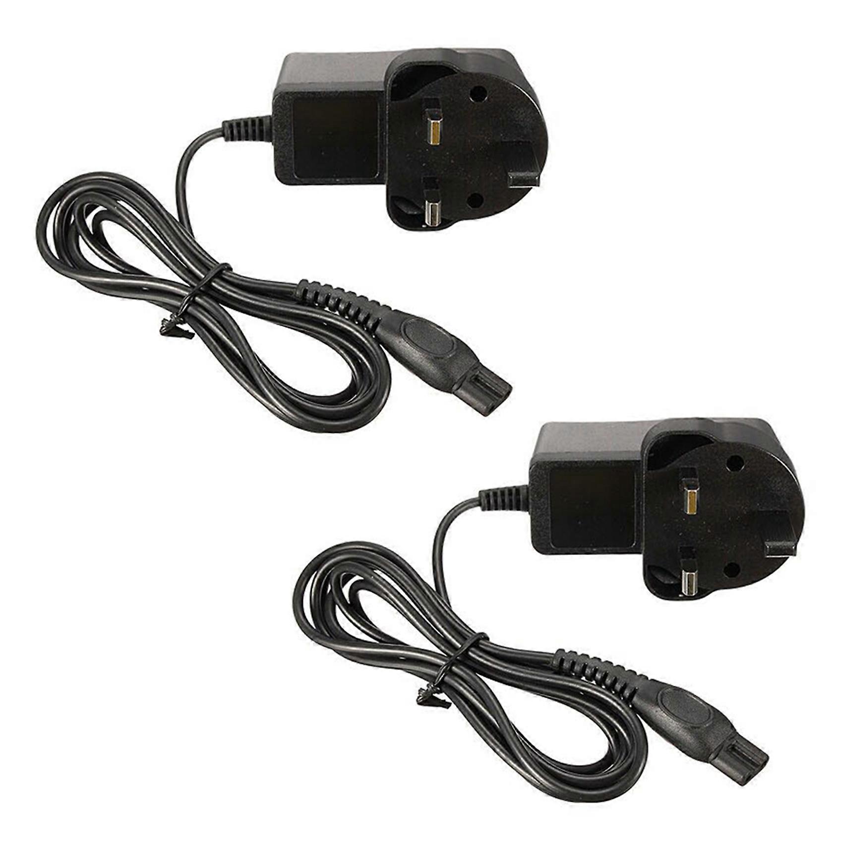 2X Power Charger Cord Adapter for Shaver Hq8505 Hq7380 Hq8500 (Uk Plug)