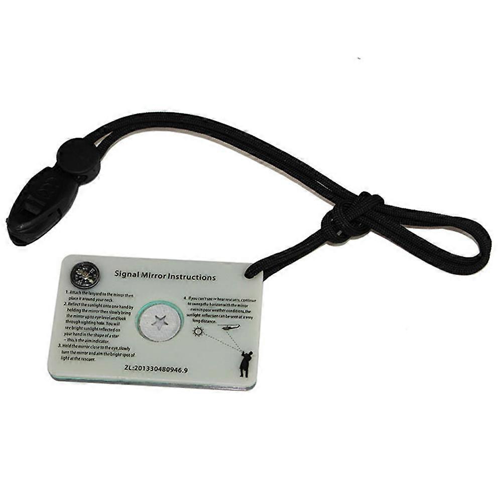 Outdoor Retroreflector Survival Mirror for Emergency Use Light Grey