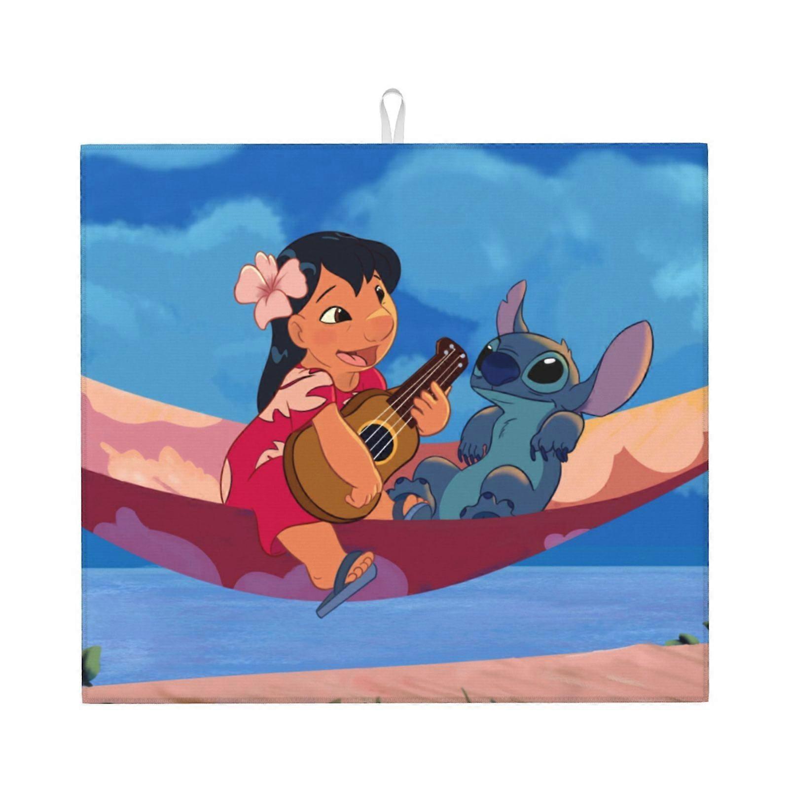 Stitch Dish Drying Mat For Kitchen Counter, Microfiber Dish Mat, Fast Absorbent Draining Pad