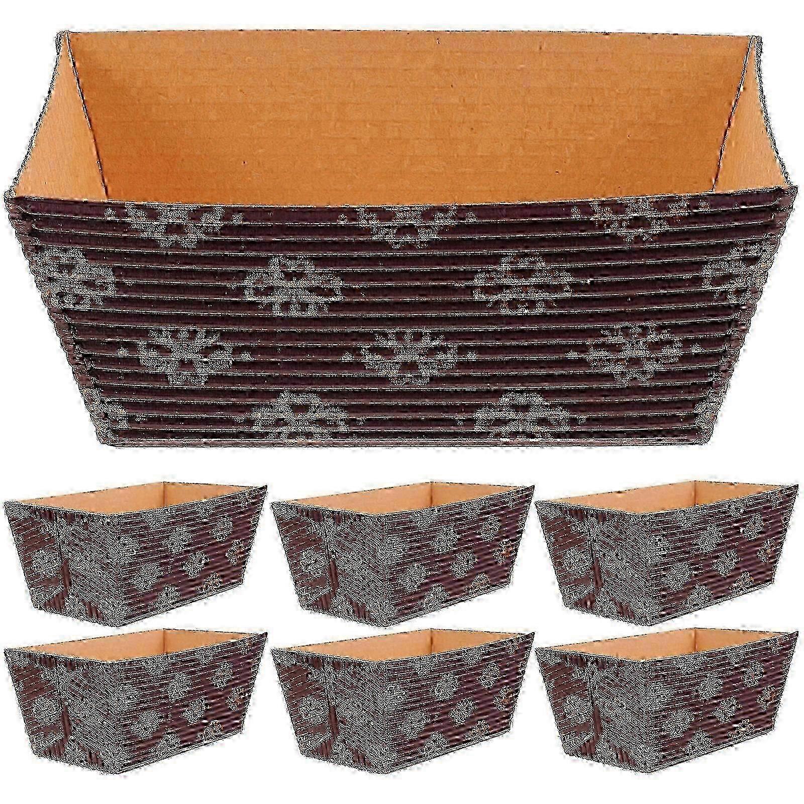 25pcs Paper Bread Pans Cake Paper Cups Loaf Making Paper Molds Stackable Cake Storage Loaf Pans