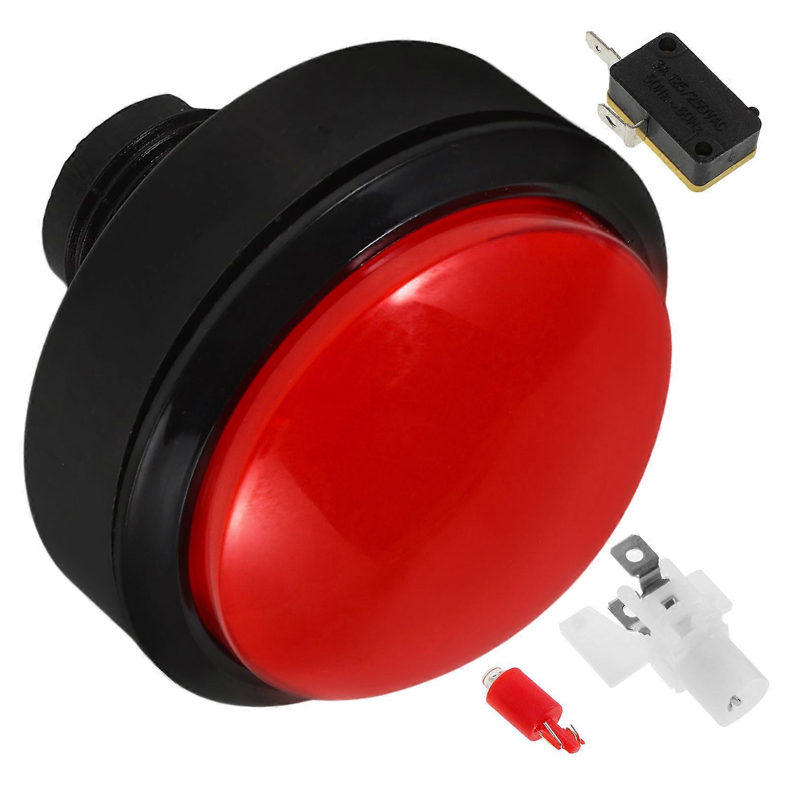 Game Button Removable Metal Button For Game Machine Convex Shape Plastic Material 1Set