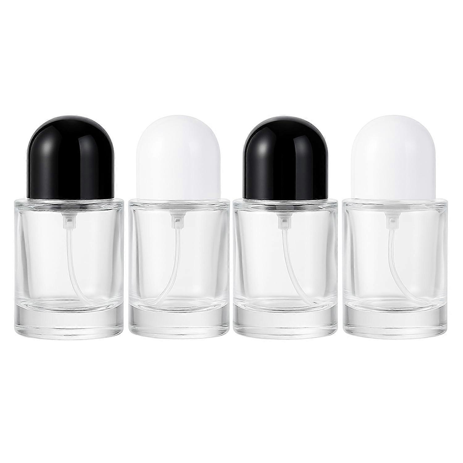 4 Packs 30ml Glass Perfume Spray Bottles Leakproof Refillable Travel Size Atomizers for Essential Oils