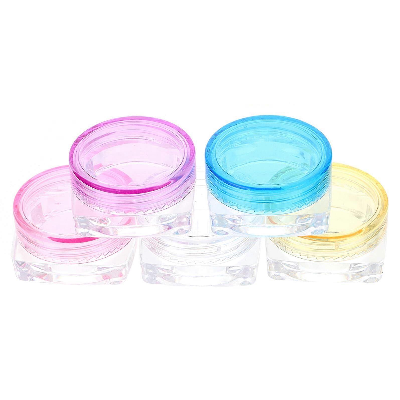 50pcs Travel Cosmetic Containers Empty Cream Jars with Lids Lightweight Transparent Reusable Storage