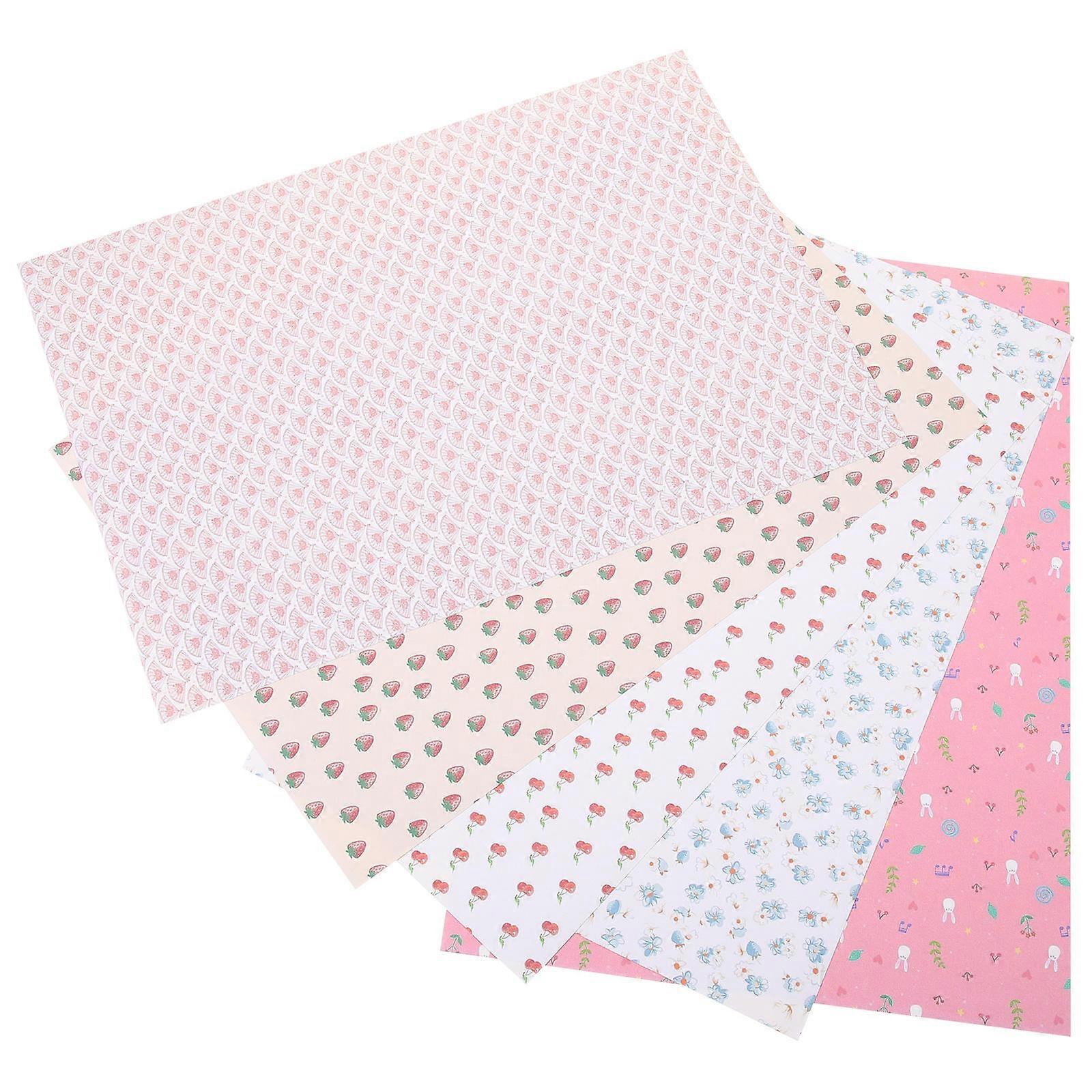 5 أوراق من مصغرة منزل ورق الحائط مصغرة دمية البيت خلفية ملصقات قشر وعصا ورق الجدران