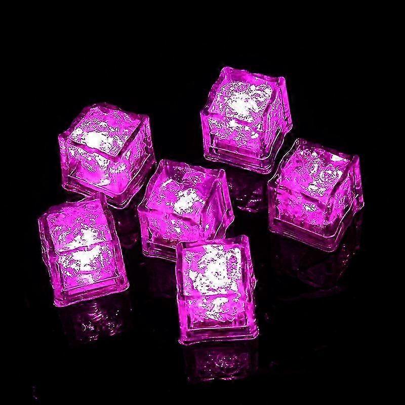 glowing ice cubes 12 pack reusable flashing led for drinks