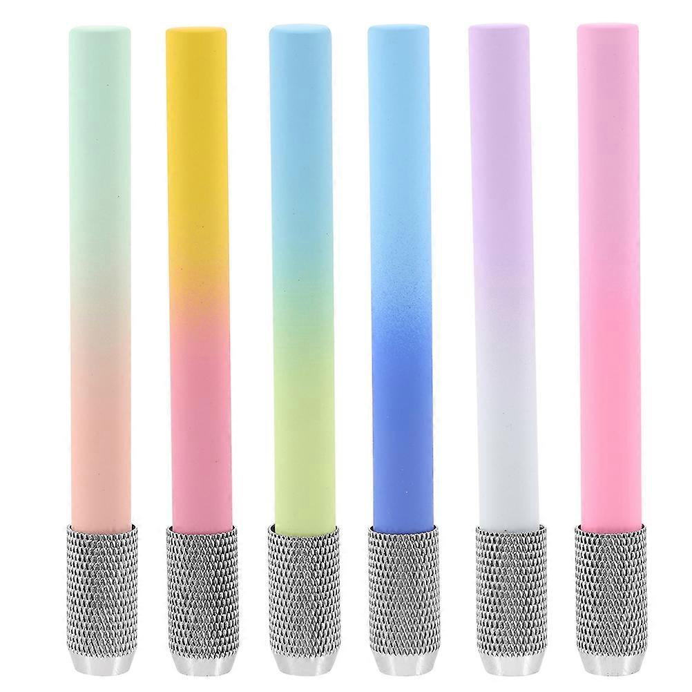 Plastic Pencil Extender Lengthener for Drawing 6Pcs Assorted Colors