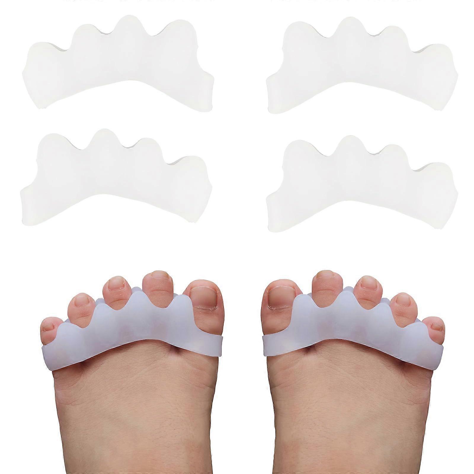 2 Pairs Kids Toe Separators Bunion Corrector for Children Pain Relief and Toe Alignment (M 37)