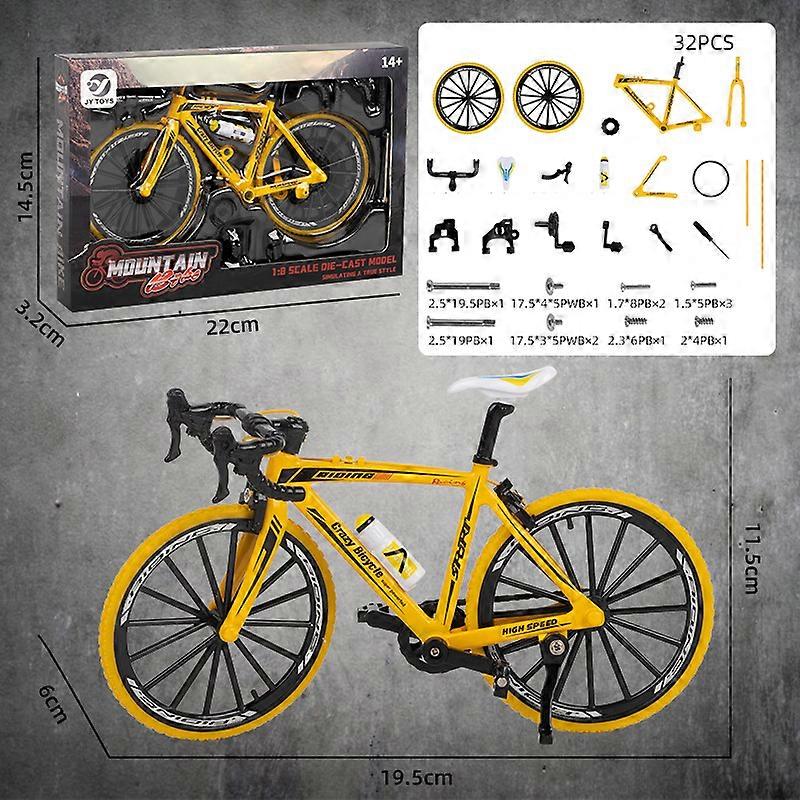 1:8 Mini Allloy Bicycle Model Diecast Finger Mountain DIY Assembly Bikes Simulation Collection
