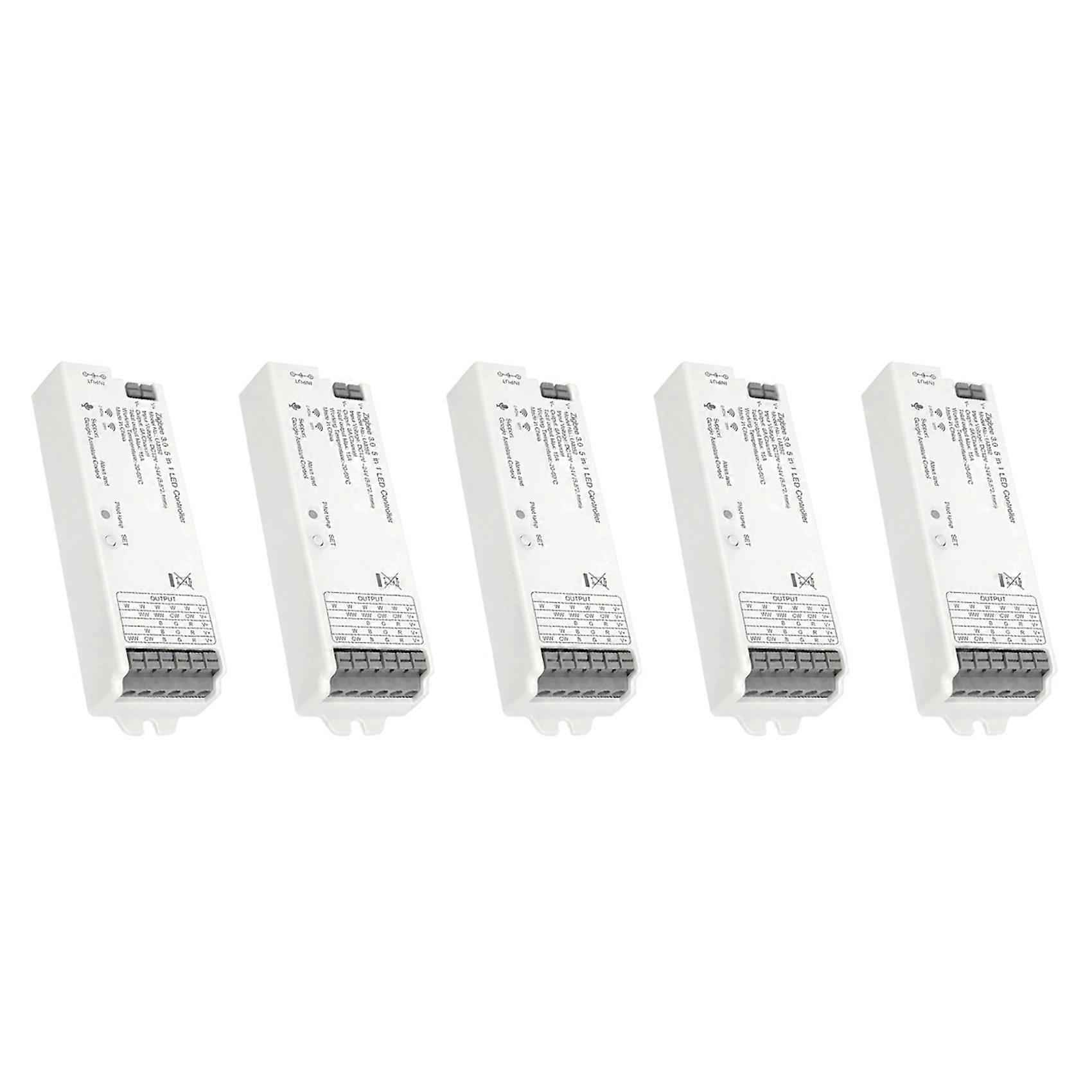 5X LM052 ZigBee 3.0 LED Strip Controller DC12-24V RGB CCT RGBW 5In1 Dimmable Compatible with Smart Life APP/Alexa Echo