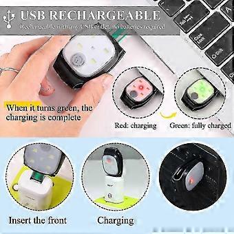 2 luces LED reflectantes recargables por USB para correr al aire libre, pequeñas y ligeras, con clip y nocturnas.