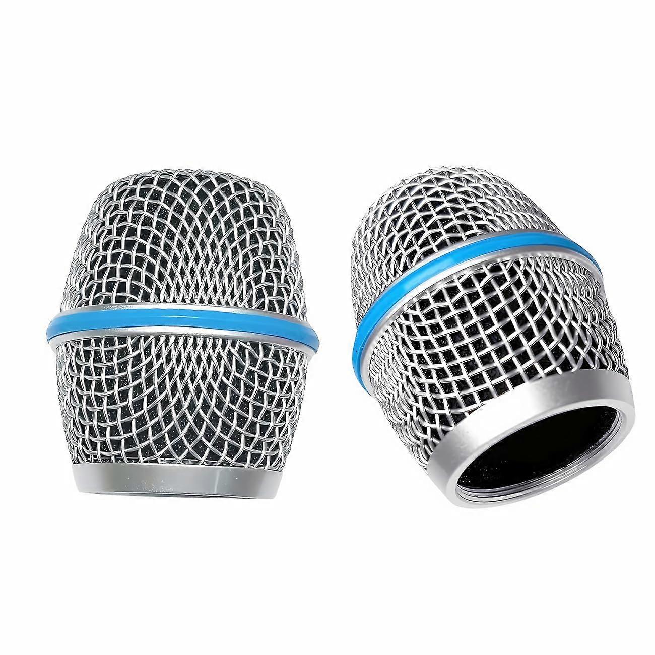 Microphone Grille Replacement with Foam for Beta 87A, Steel Mesh Head, Noise Reduction, 1 Pack