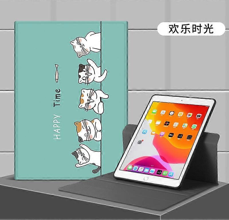 Case For Ipad 2/3/4 Rotate Happy Time 2-inch Horizontal Vertical Support