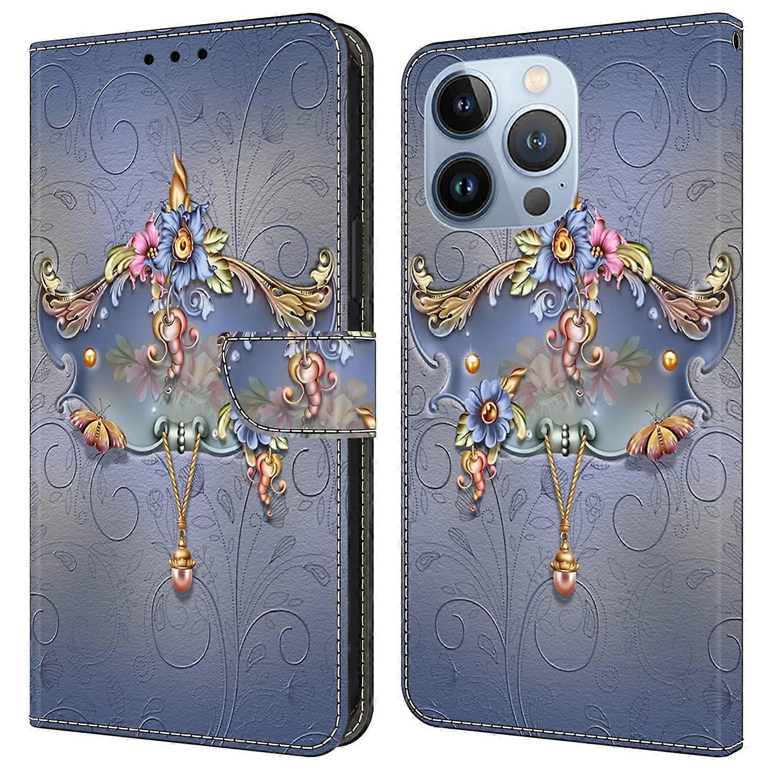 For iPhone 16 Pro Max Case PU Leather Wallet Flip Cover with Standing Function