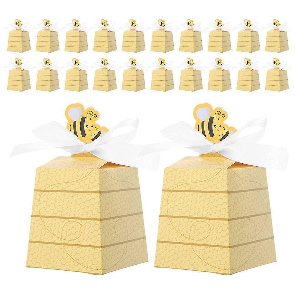 Bee Candy Boxes Paper Treat Containers for Wedding 30Pcs