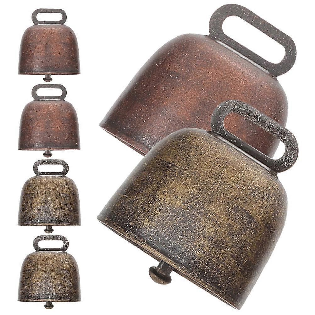 Cow Bell Copper Pet Bells for Anti-Lost Use 6Pcs Assorted