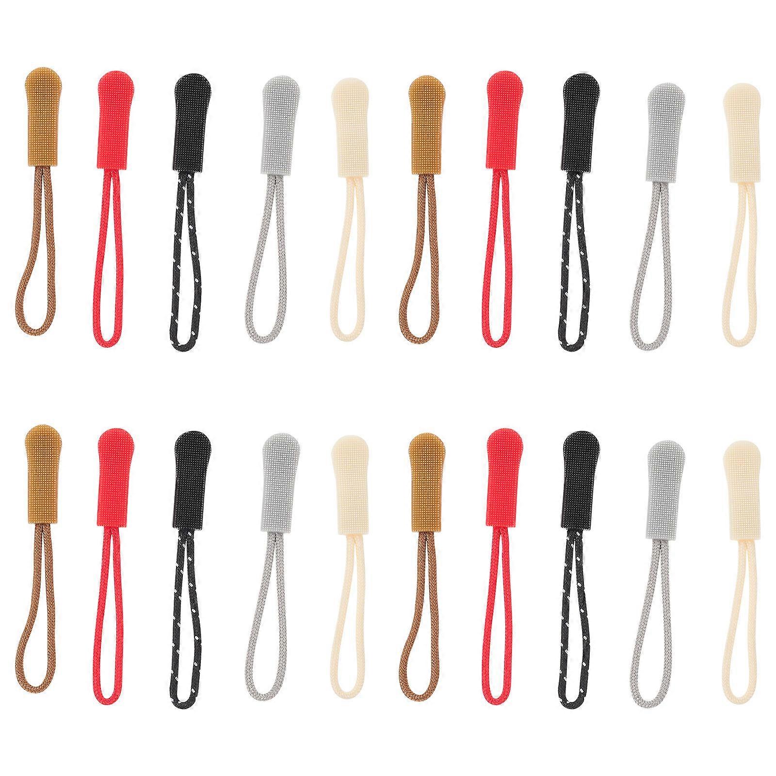 Assorted Color Zipper Pulls Clothes Replacement for Clothing Use 50Pcs Set