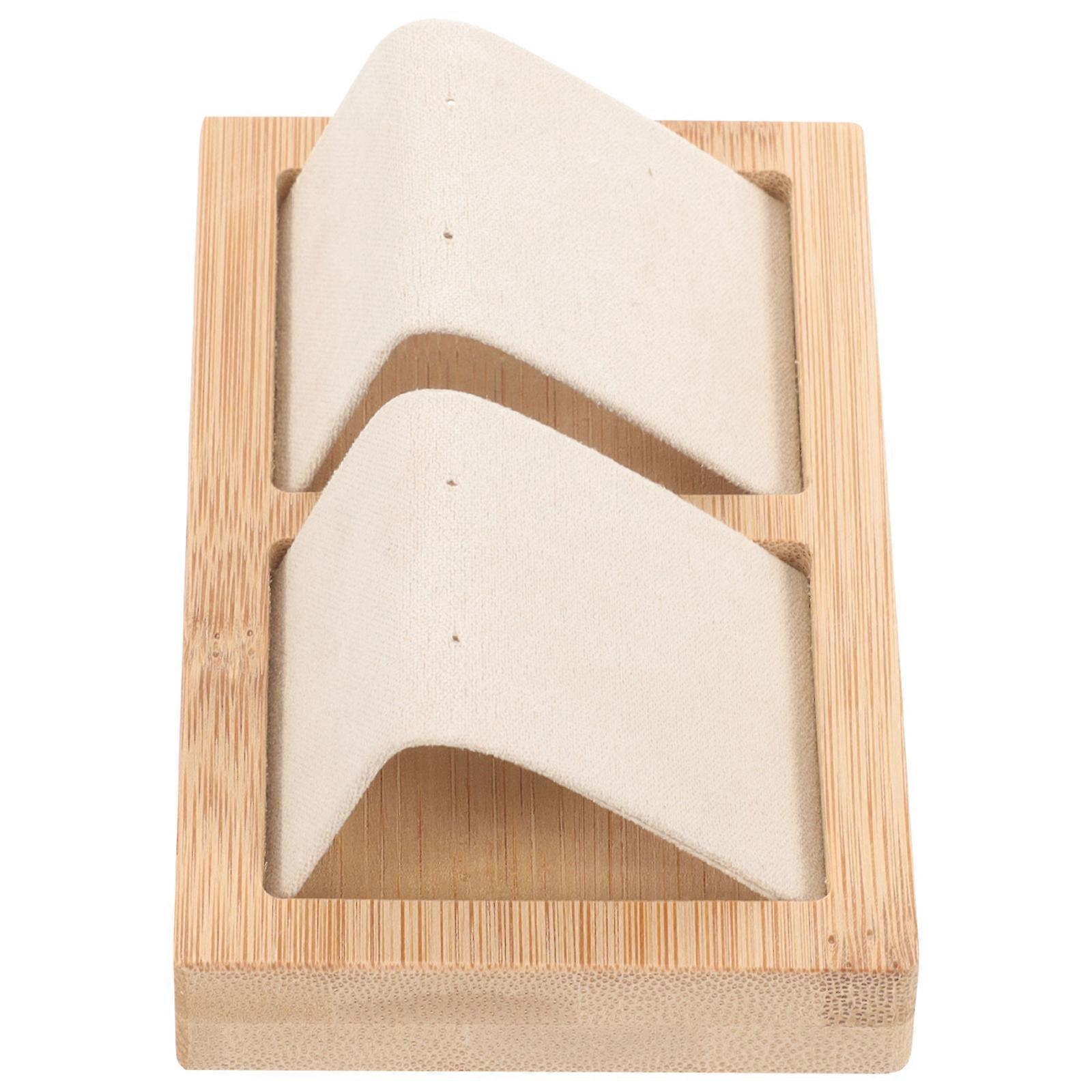 Earring Display Holder Bamboo Stud Earring Display Stand for Storage