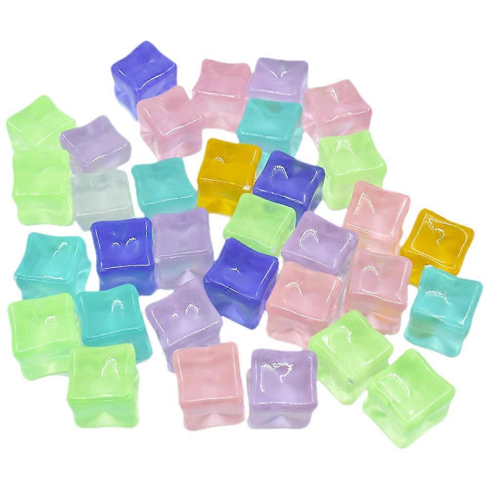 Mini Ice Cubes Reuseable Acrylic Irregular Shape Hawaii Party Decorative 30Pcs