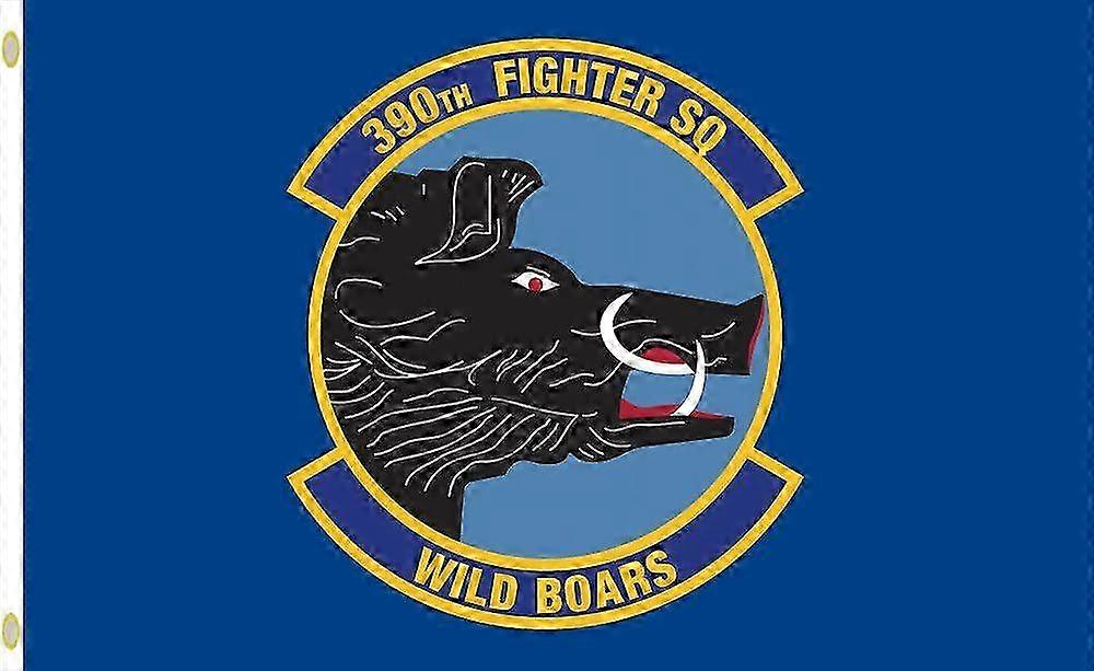Usaf 390th Fighter Squadron Wild Boarssingle-sided Flag Banner