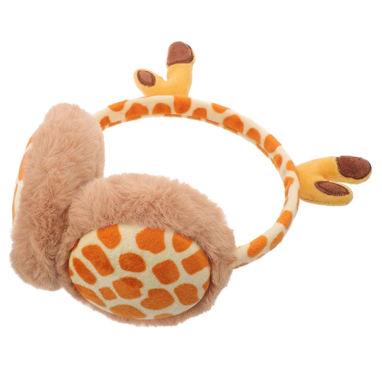 Orange Plush Warm Earmuff Headband for Winters Soft and Comfortable Use