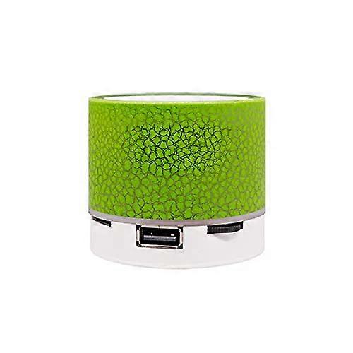 Bluetooth Speaker with Steel Subwoofer, LED Light Effects, Wireless Mini, Green