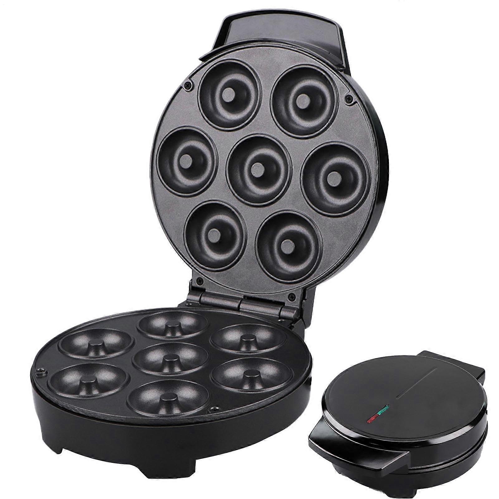 Mini Donut Maker with DualSide Heating, Nonstick Surface, Indicator Light and AntiScald Handle for Home Bakery Use