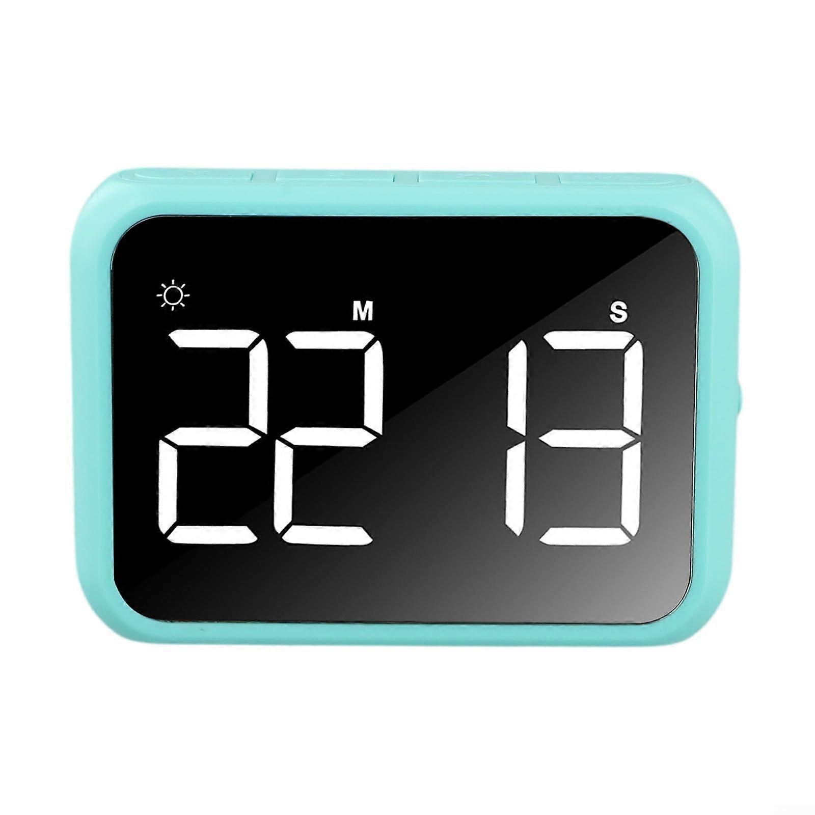 Digital Kitchen Timer with Large Buttons 99Min Countdown Memory Adjustable Brightness Display Green