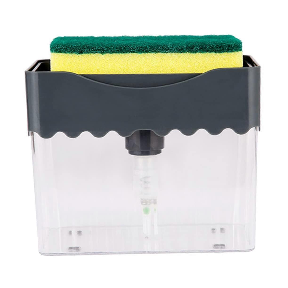 Soap Dispenser with Sponge Holder, Fast Press Dish Soap Dispenser, Large Capacity Rustproof Design