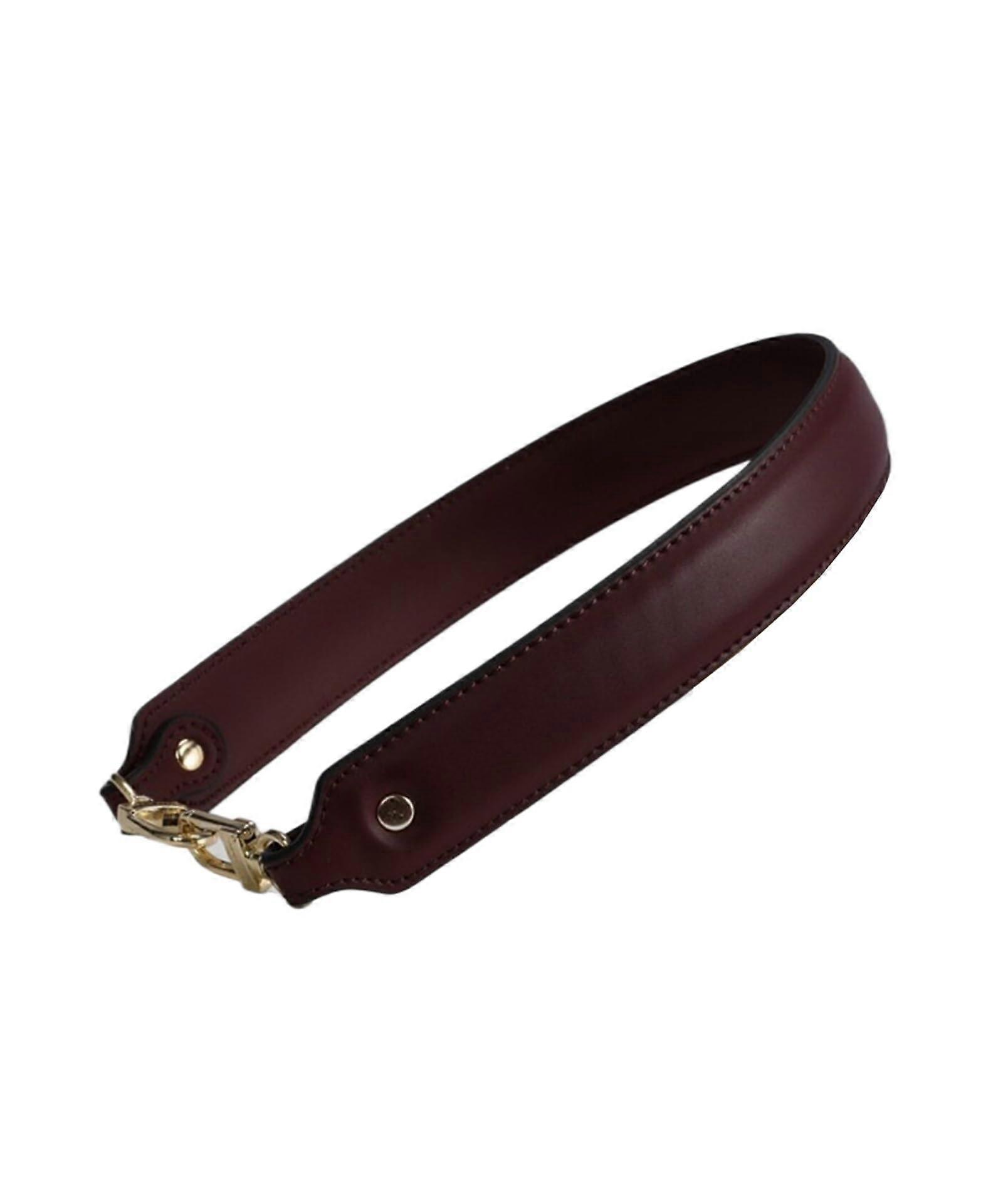 PU Leather Replacement Shoulder Strap for Handbag, Adjustable 66cm Deep Wine Red with Gold Buckles