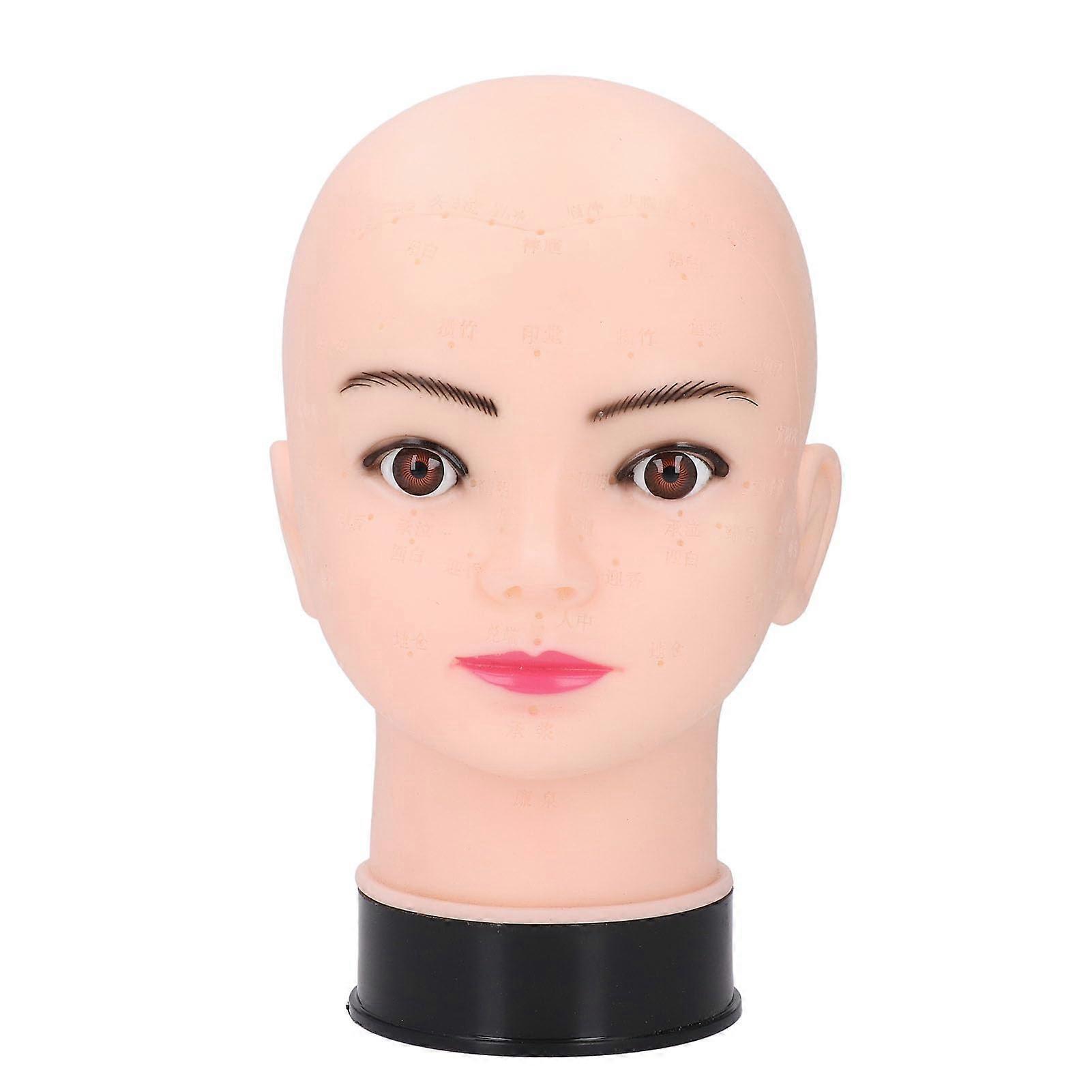 Silicone Bald Mannequin Head with Massage Points, Realistic Texture for Wig Making and Makeup Practice