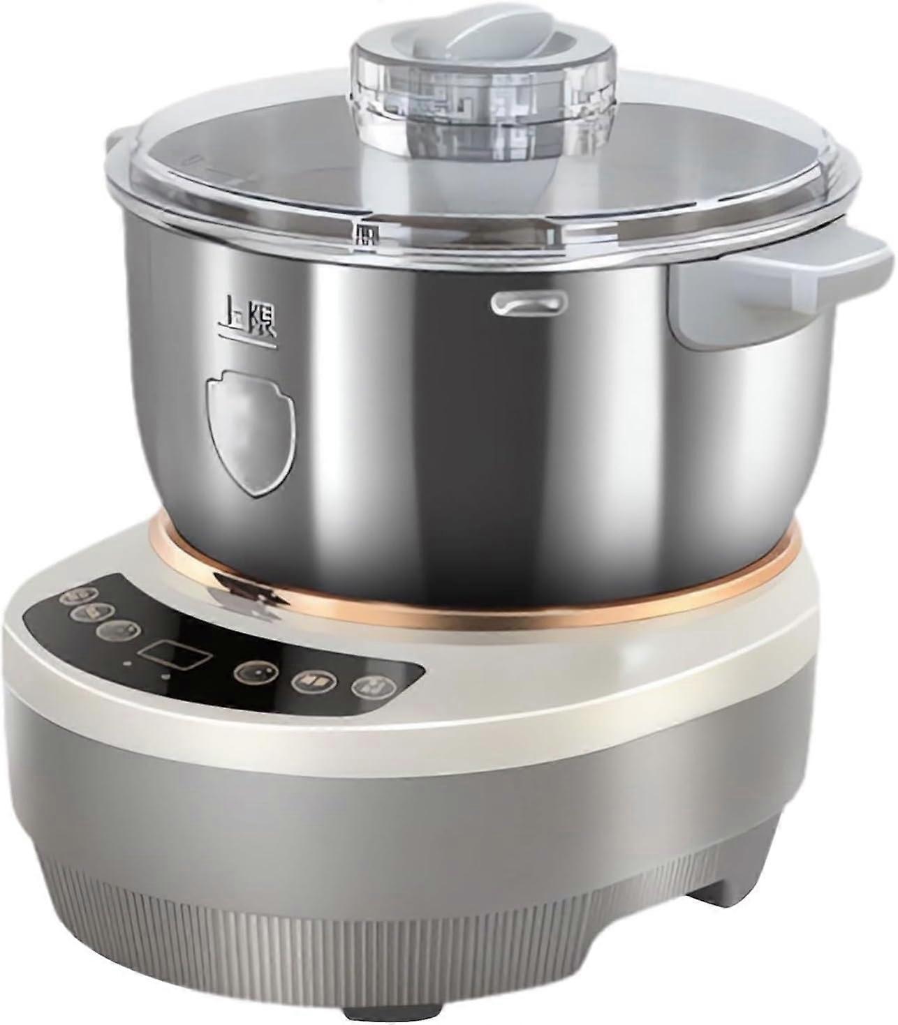 Stainless Steel Dough Mixer with Ferment Function, 5L 7L Touch Panel Kneading Machine for Home