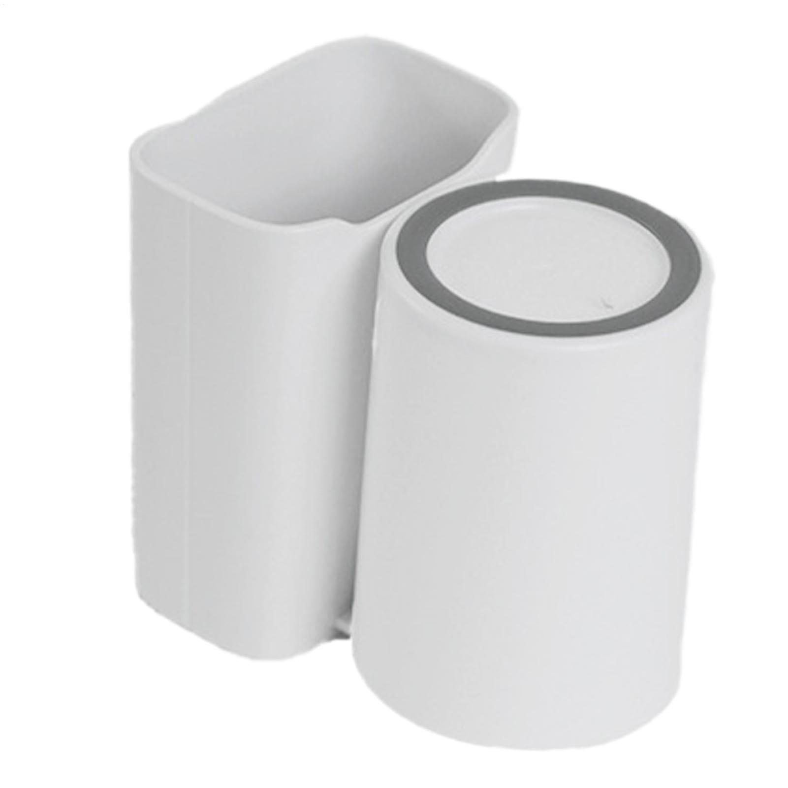 Wall Mounted Toothbrush Holder with Cup and Toothpaste Storage, No Drill Bathroom Organizer