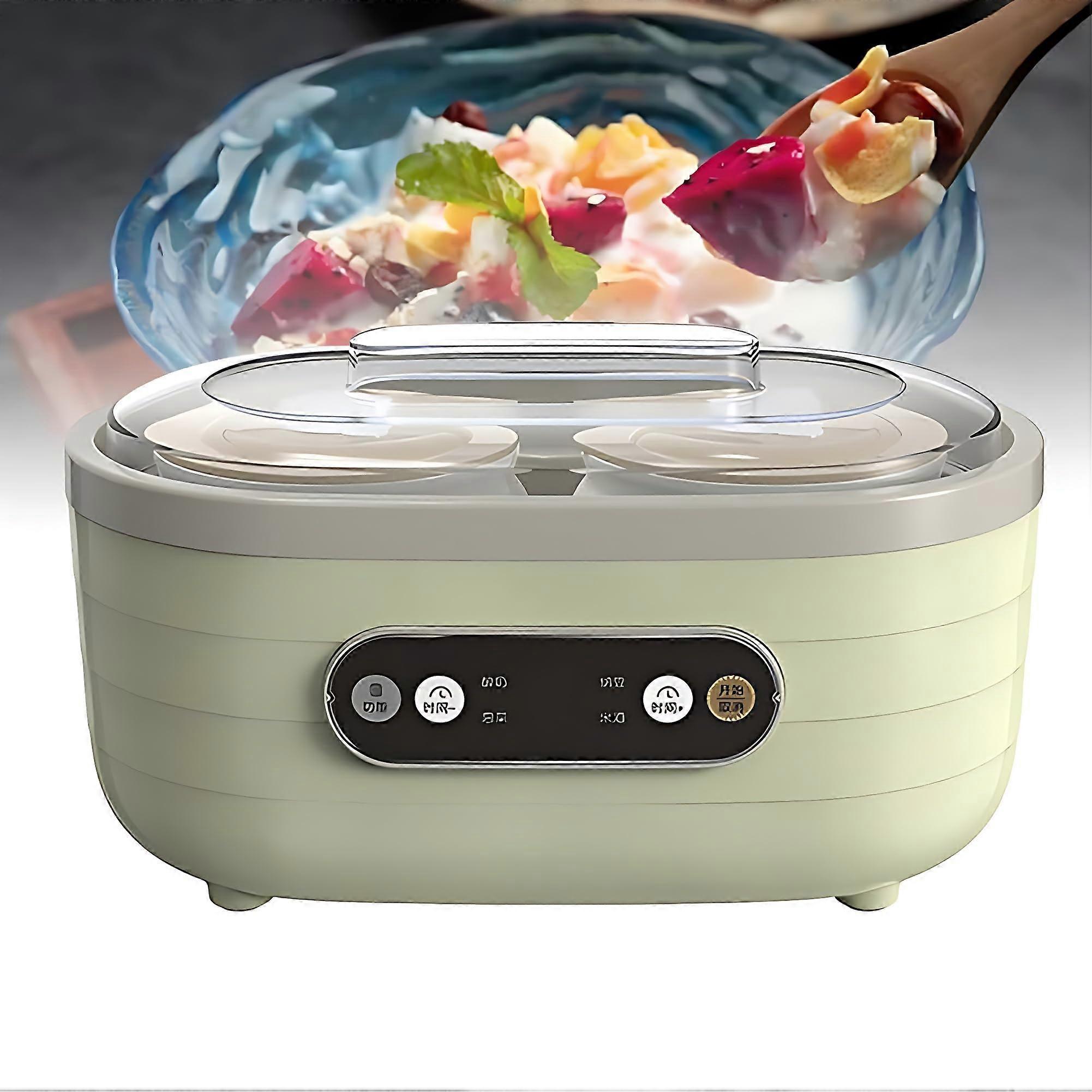 Automatic Yogurt Maker with 6 Cups, Precise Temperature Control, DIY Greek Yogurt and Natto Fermenter