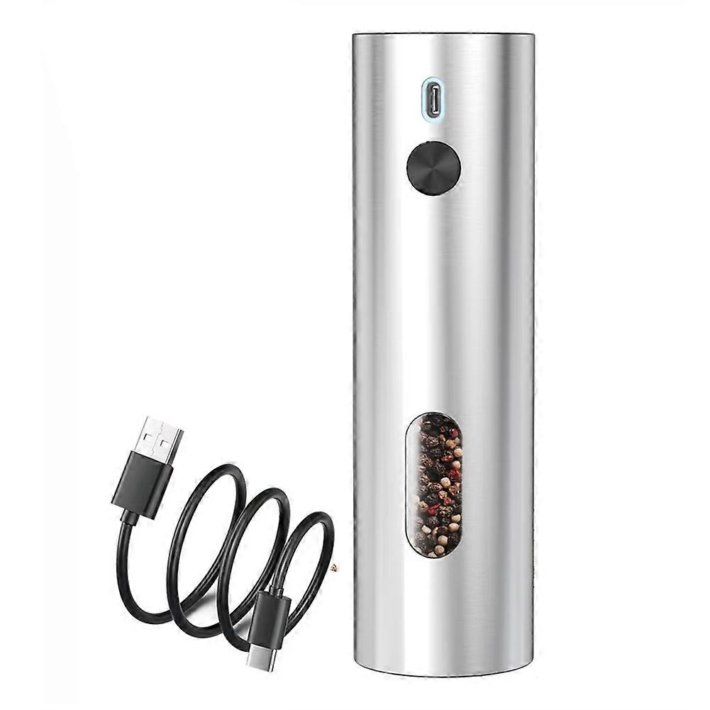 USB Rechargeable Electric Salt and Pepper Grinder Adjustable Coarseness Automatic Spice Mill for Kitchen Tool