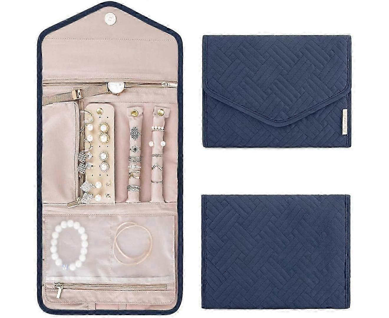 Travel Jewelry Organizer Roll Foldable Storage Case