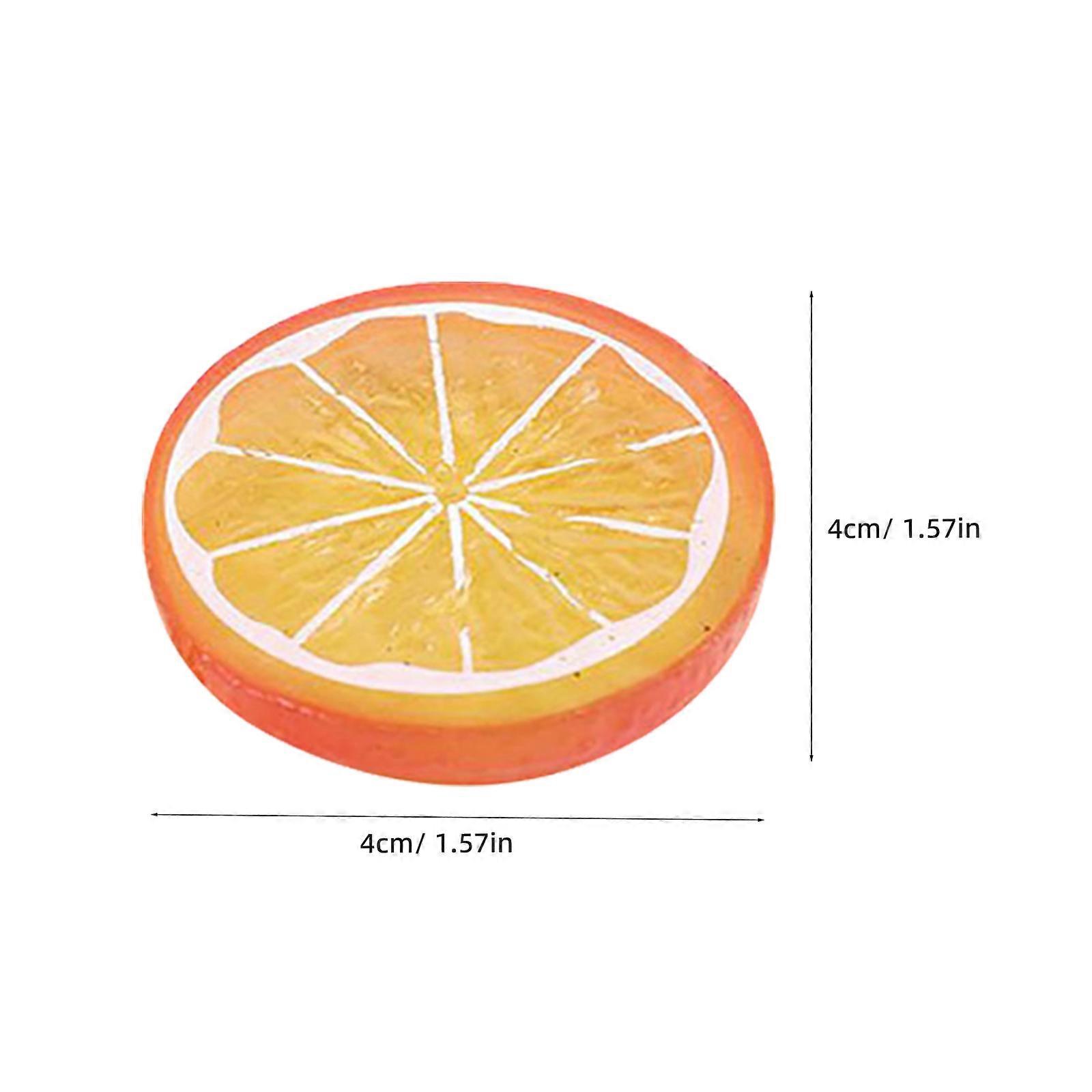 Assorted Color Artificial Lemon Slices for Decor 24Pcs PVC Fake Fruit Model
