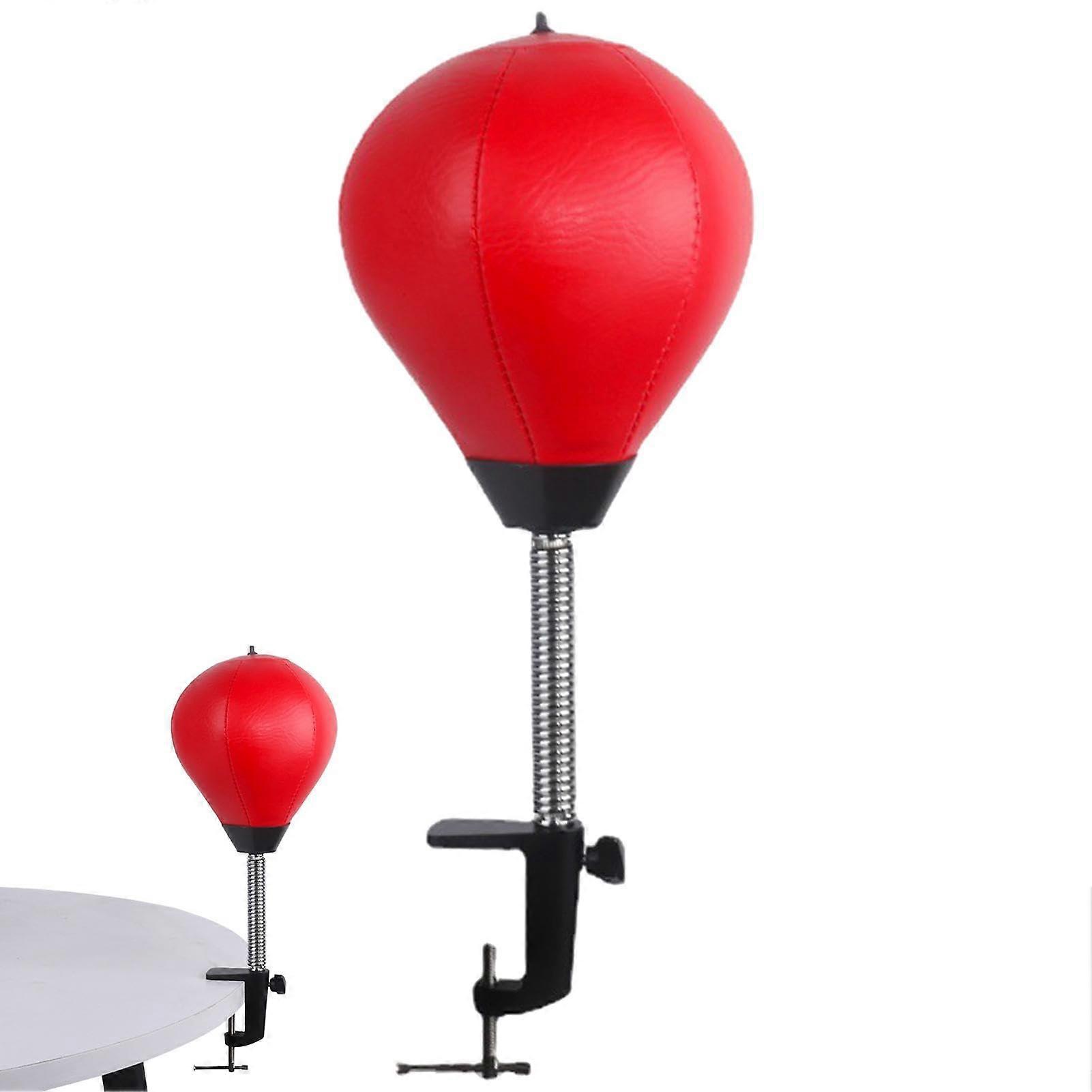 Desktop Punching Bag for Quick Stress Relief, Strong Spring Stability, Red Desk Boxing Trainer