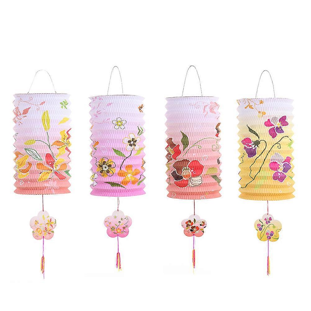 Decorative Lanterns Flower Pattern Lanterns for Party Use 12Pcs