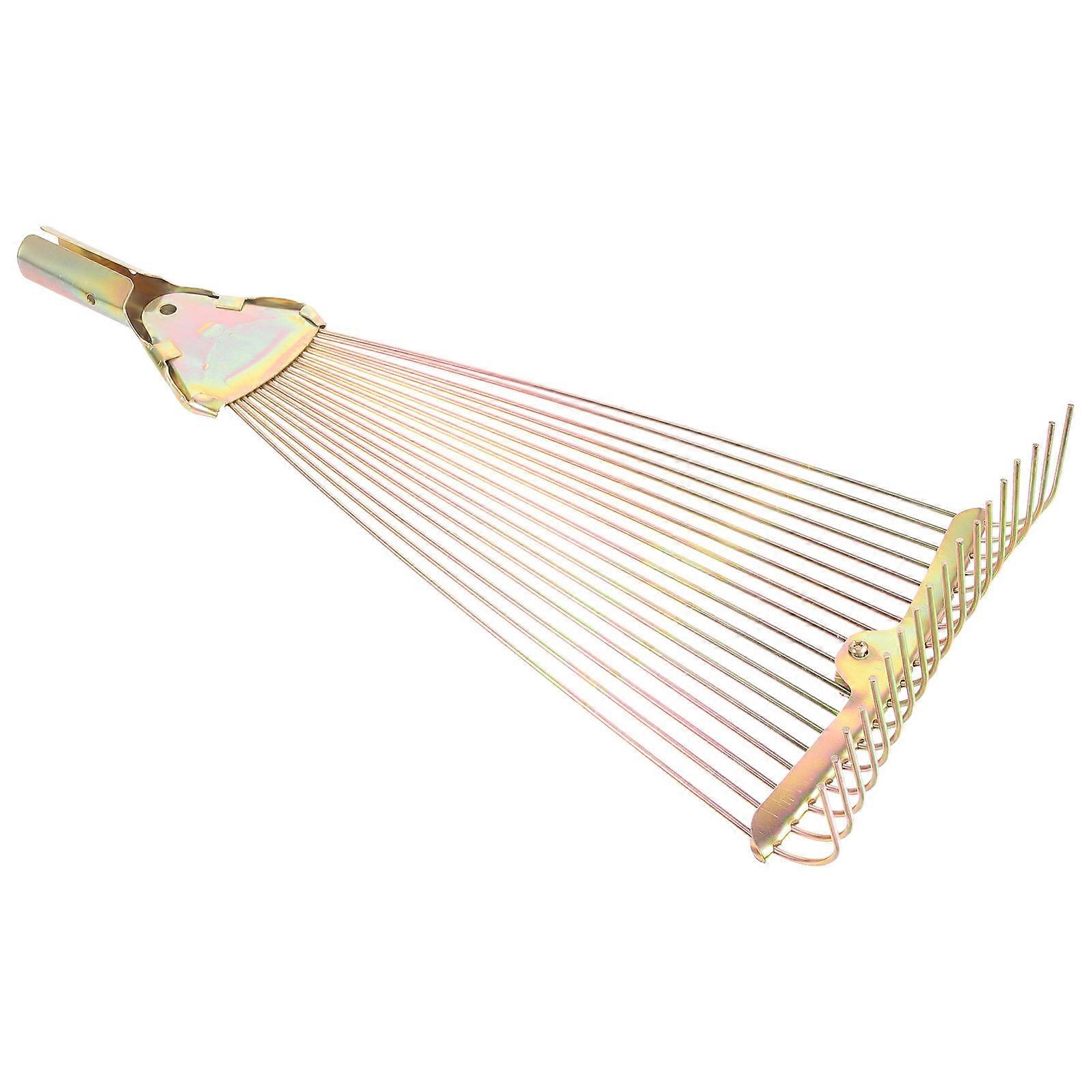 Steel Foldable Leaf Rake for Lawn and Garden Use