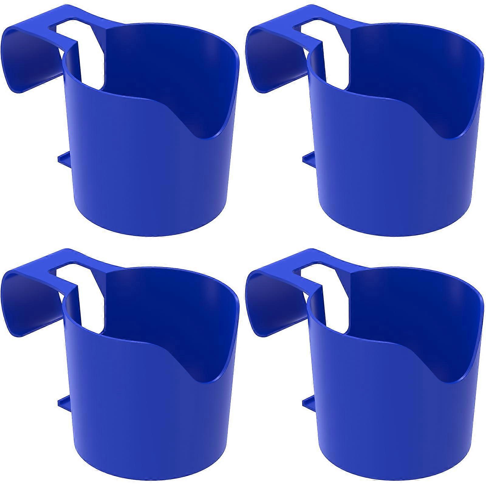 4PCS Pool Cup Holder for Above Ground Pool with Hollow Bottom Drainage, Stackable and Reusable Design