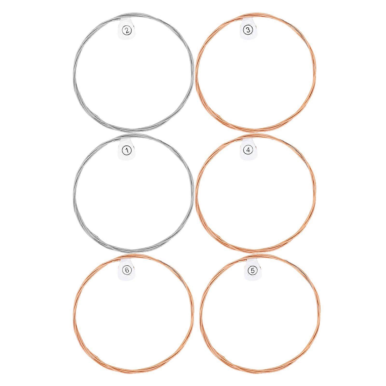 6Pcs Wood Guitar Strings Guitar Strings Guitar Replacement String Guitar String