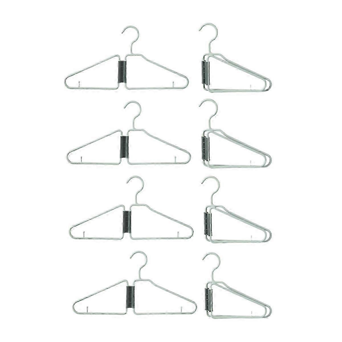 8Pcs Foldable Hanger Set, Lightweight Plastic Hangers for Wardrobe