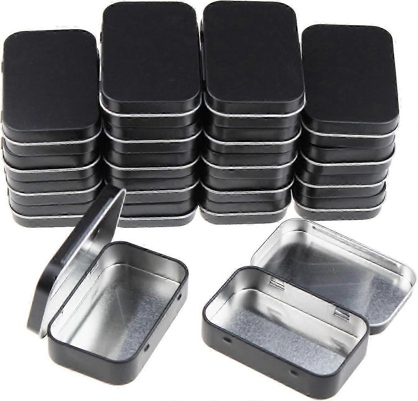 20 Pieces Rectangular Metal Hinged Tins for Home Storage