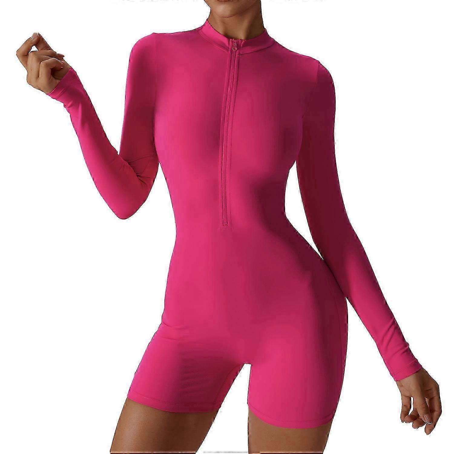 Zip Front Långärmade jumpsuits för kvinnor