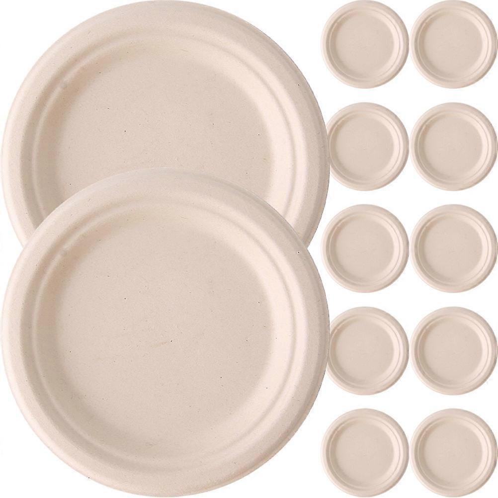 Parties Paper Plates Sugarcane Pulp 50Pcs