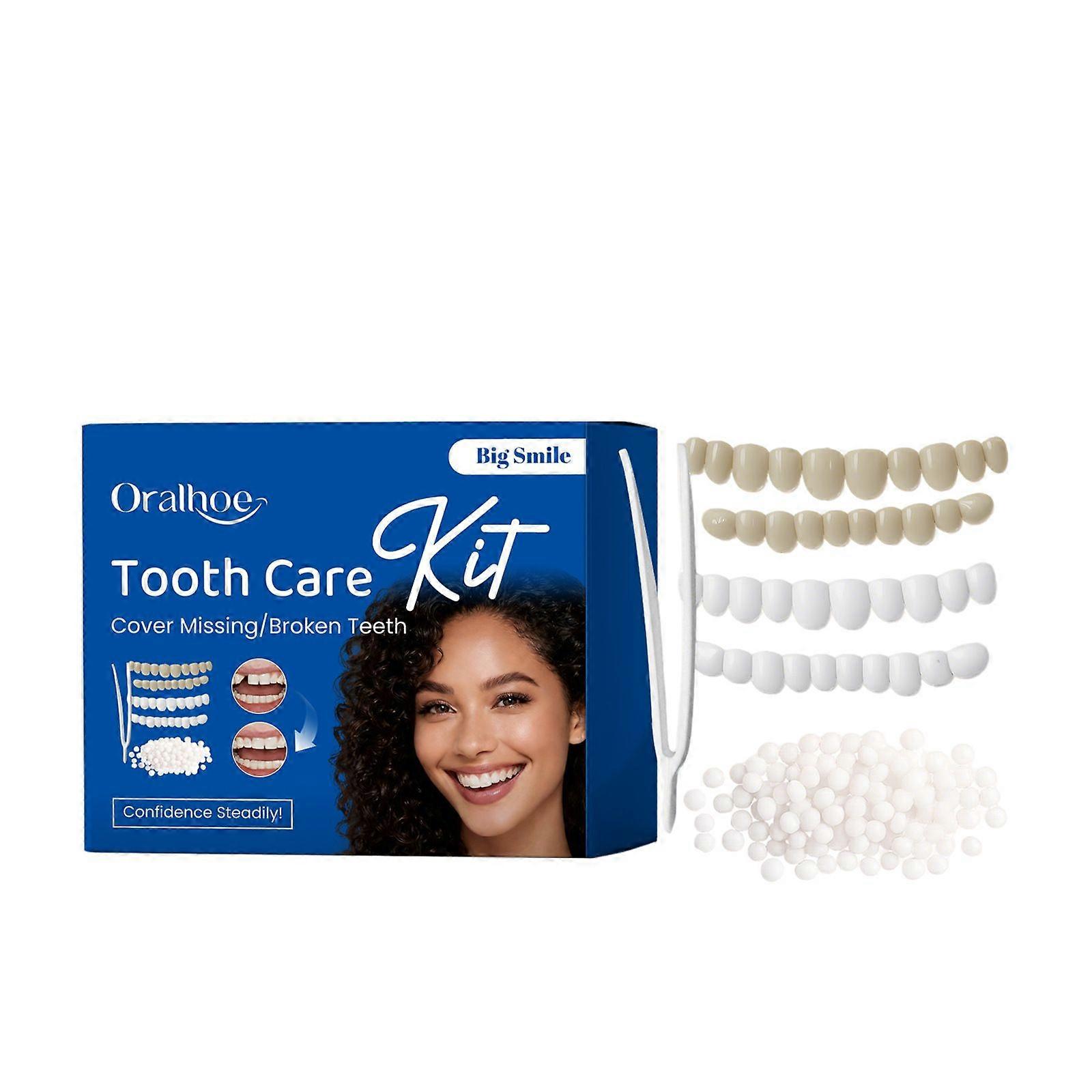 Temporary Tooth Repair Kit: Missing Tooth Replacement Kit Replace Missing or Broken Tooth Filling The Gap - Moldable False Teeth Come