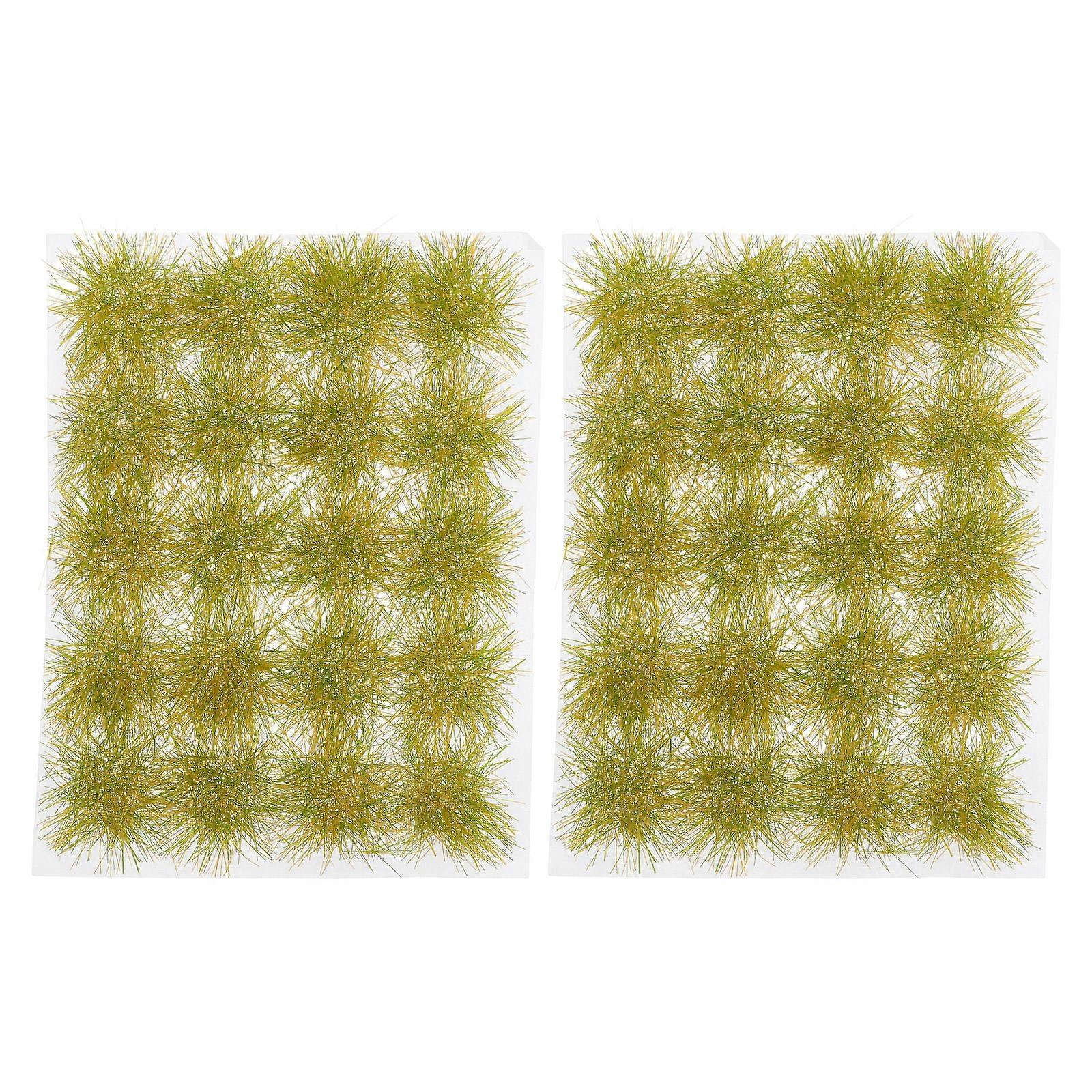 Micro Landscape Model Material Mini Static Grass Tufts with Adhesive Backing 40Pcs