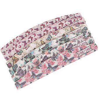6 pcs Butterfly Nail Files Double Sided Nail Files Portable Nail Files Manicure Nail Files for Travel