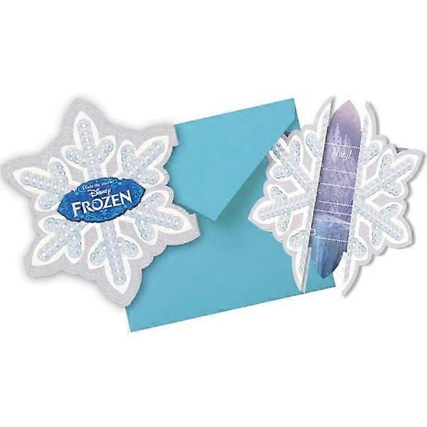 Frozen Snowflake Invitations (6-pack) One Size White/Blue, Party Supplies, Birthday Party