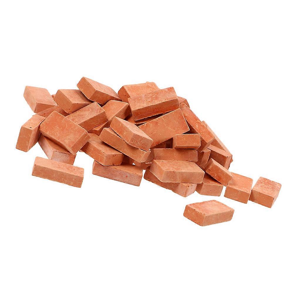 Brown Decorative Simulation Brick for Model Train Layout 2Pcs